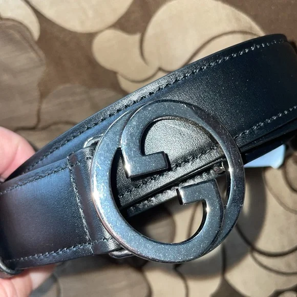 New Gucci Blondie belt with interlocking G Buckle